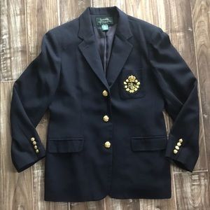 Classic Ralph Lauren Navy Blue Blazer RL Patch 14P